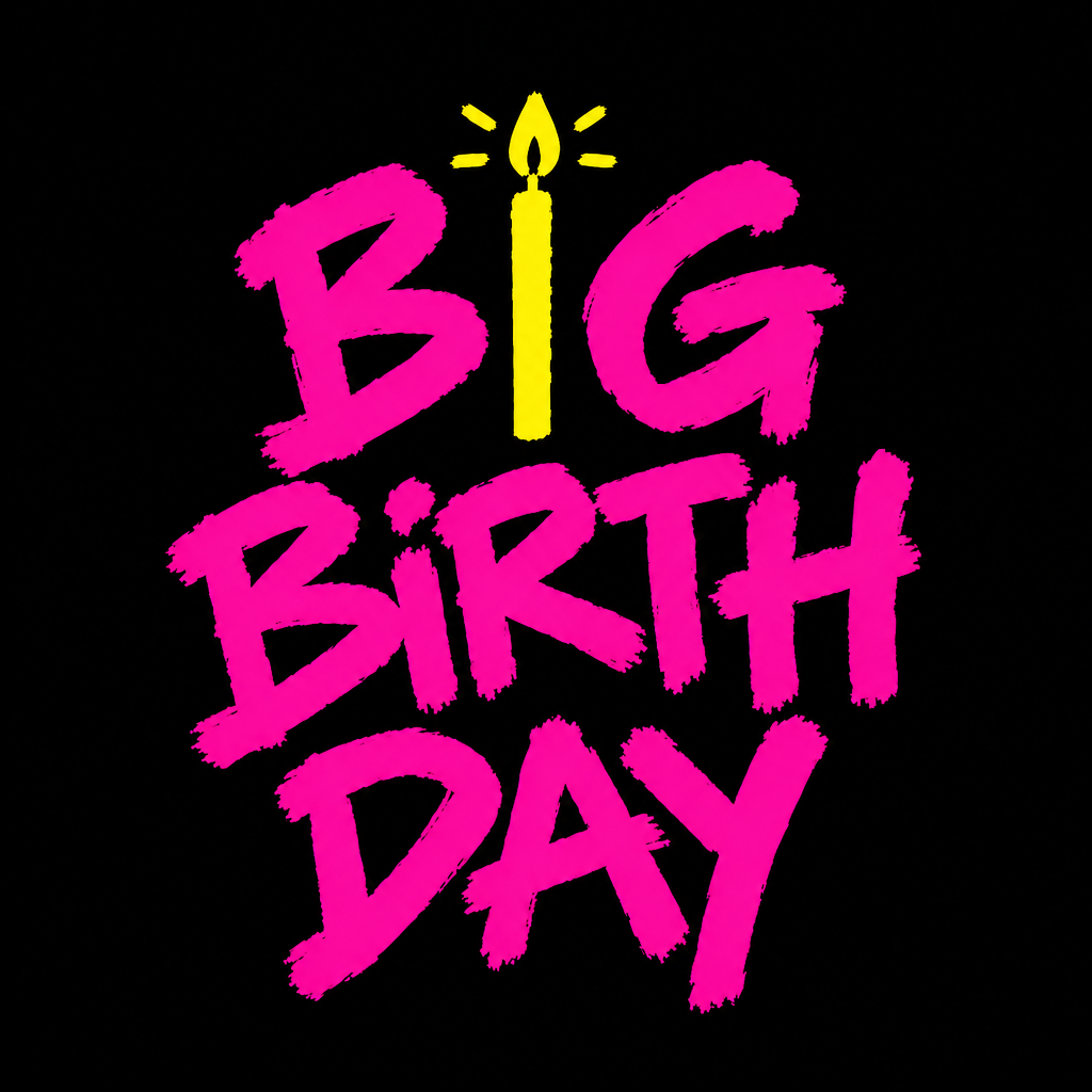 BIG Birthday slim candle