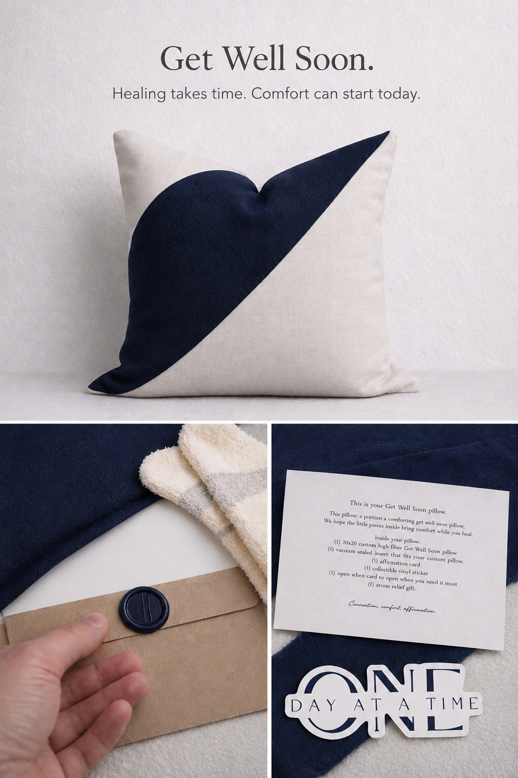 Get Well Soon Gift Set – Cozy Pillow & Socks Pack – Feel Better Care Package