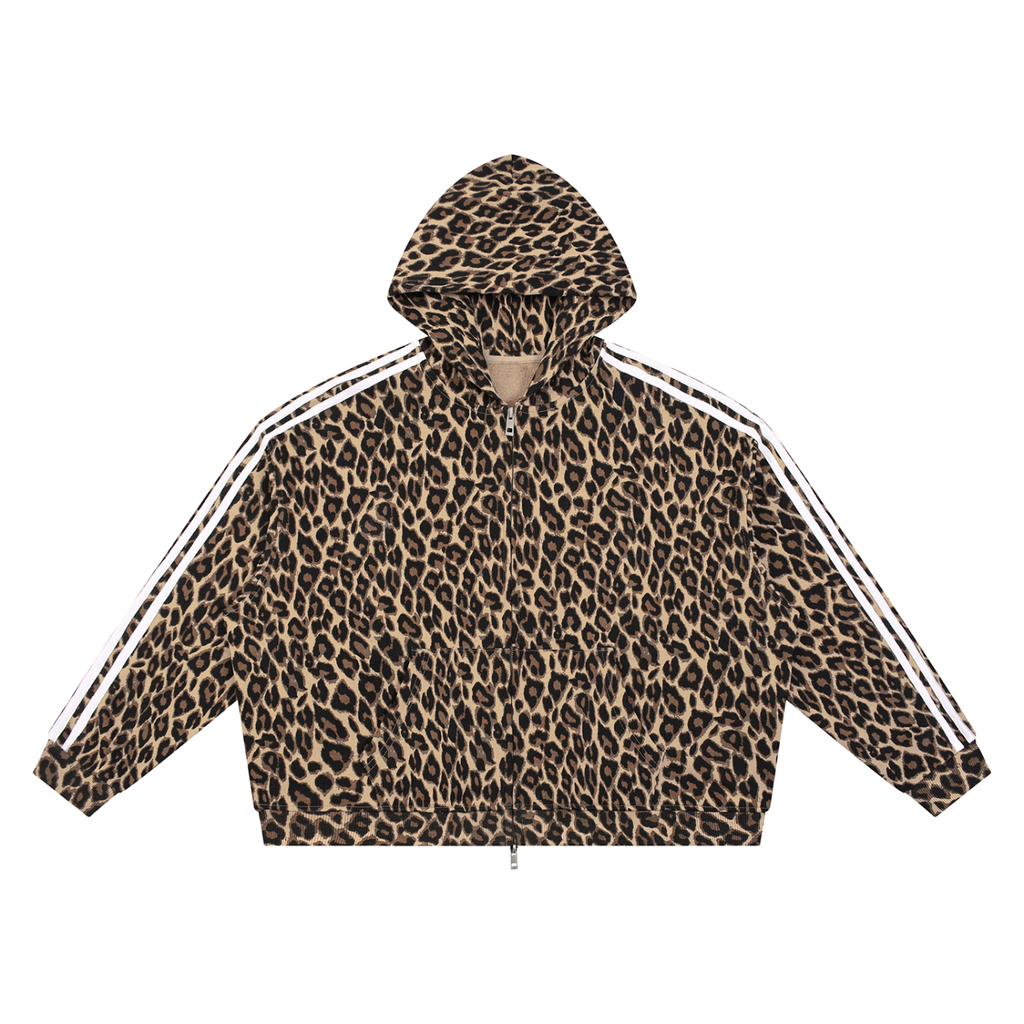 OUI OUI Leopard Street Style Hoodie Jacket