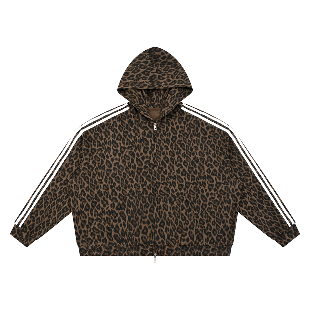 OUI OUI Leopard Street Style Hoodie Jacket