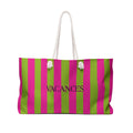 Stylish VACANCES Weekender Bag, Magenta/Green