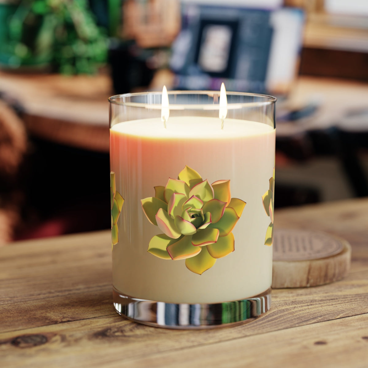 Noble Aeonium Succulent Soy Candle 11 oz – Two Scent Options