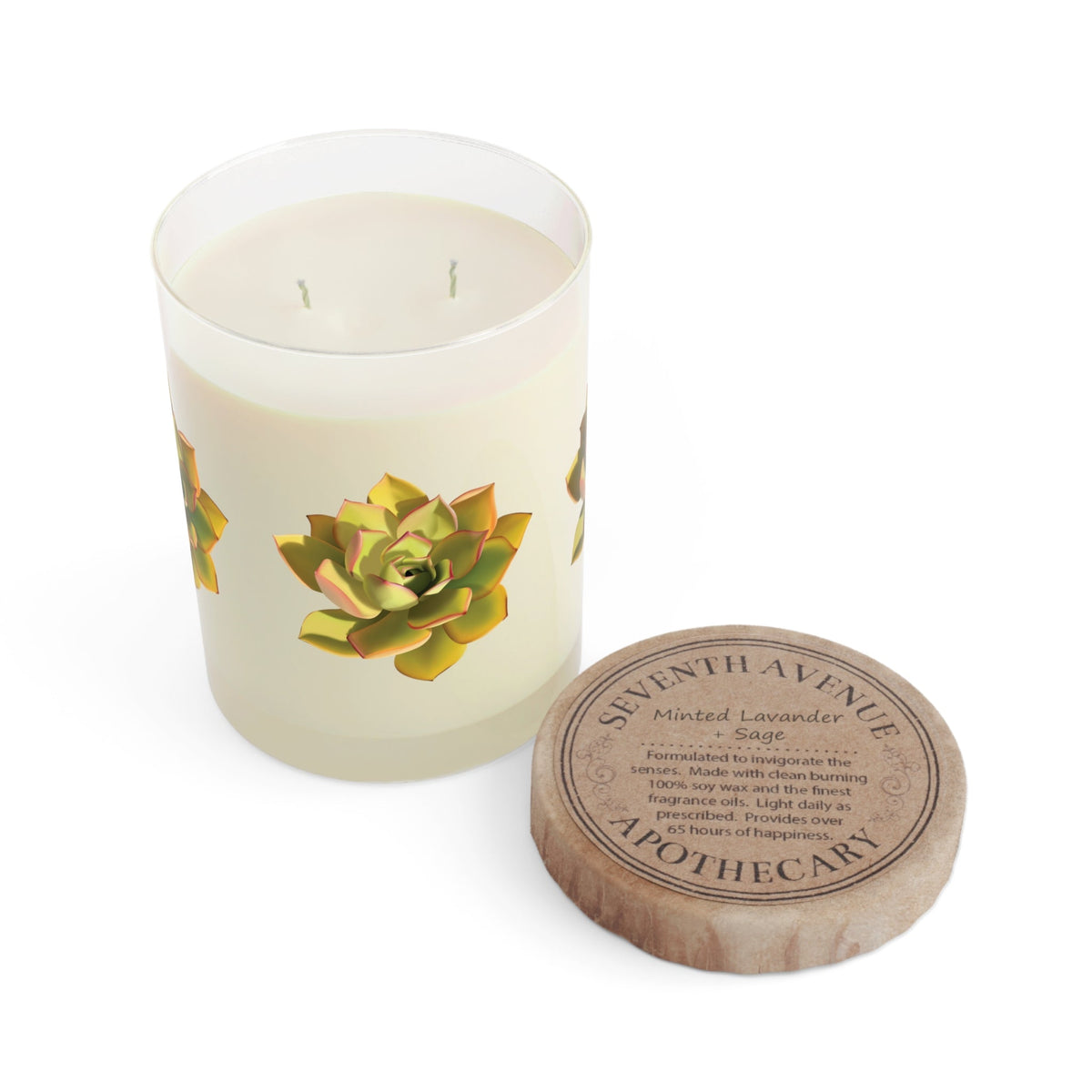Noble Aeonium Succulent Soy Candle 11 oz – Two Scent Options