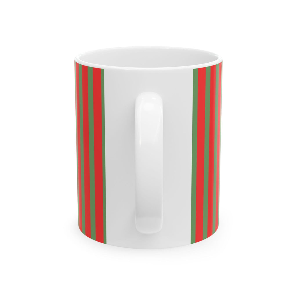 Ceramic Mug - Joyeux Noel Holiday Mug, RED/GREEN