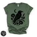 Crow Silhouette Tee | Gothic Nature Bird Graphic T-Shirt