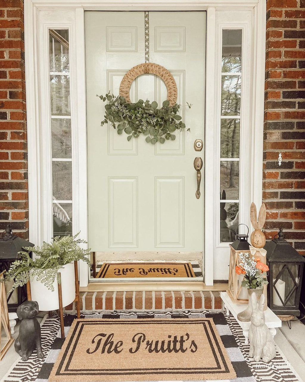 Double Border Personalized Doormats