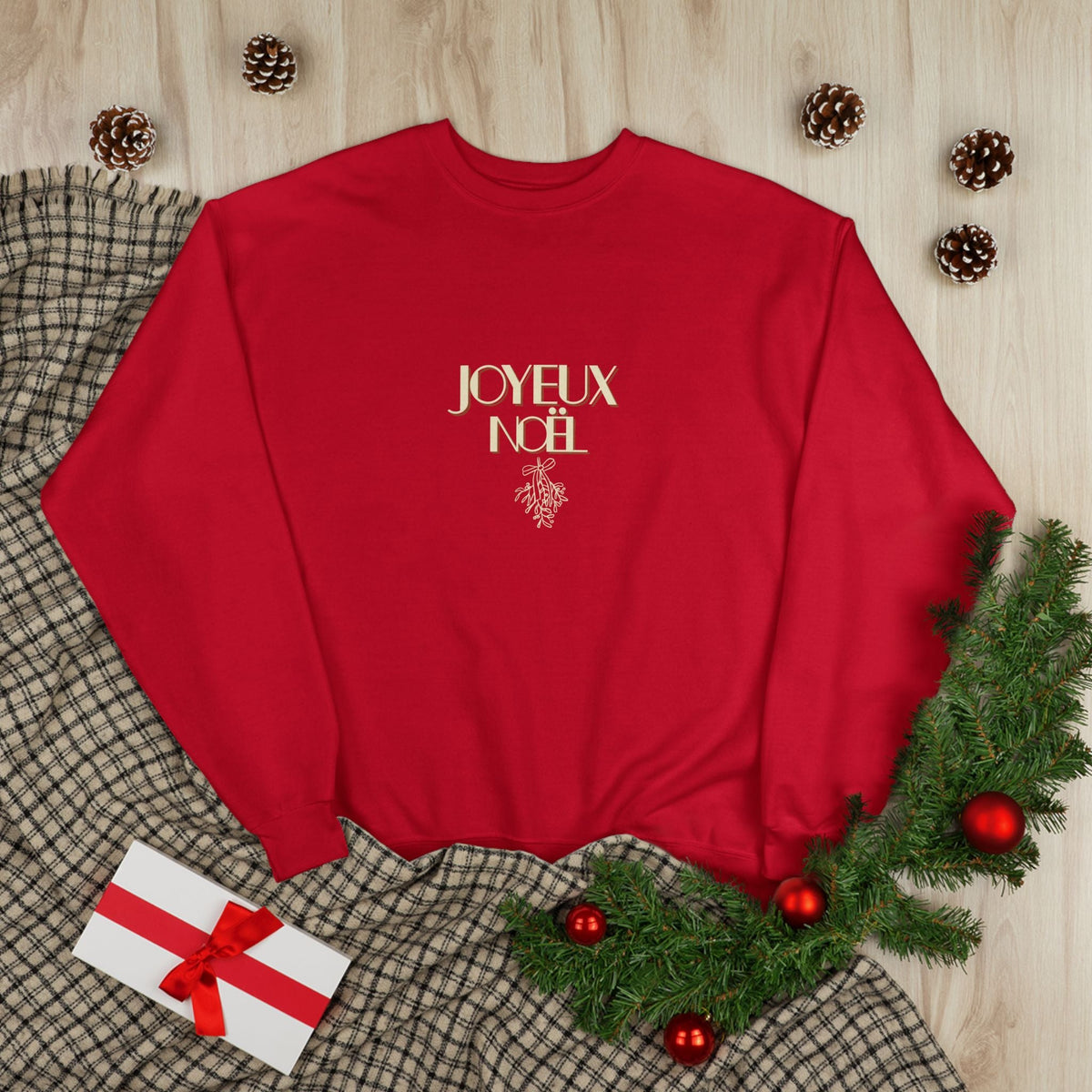 Joyeux Noël Crewneck Sweatshirt, Christmas Jumper