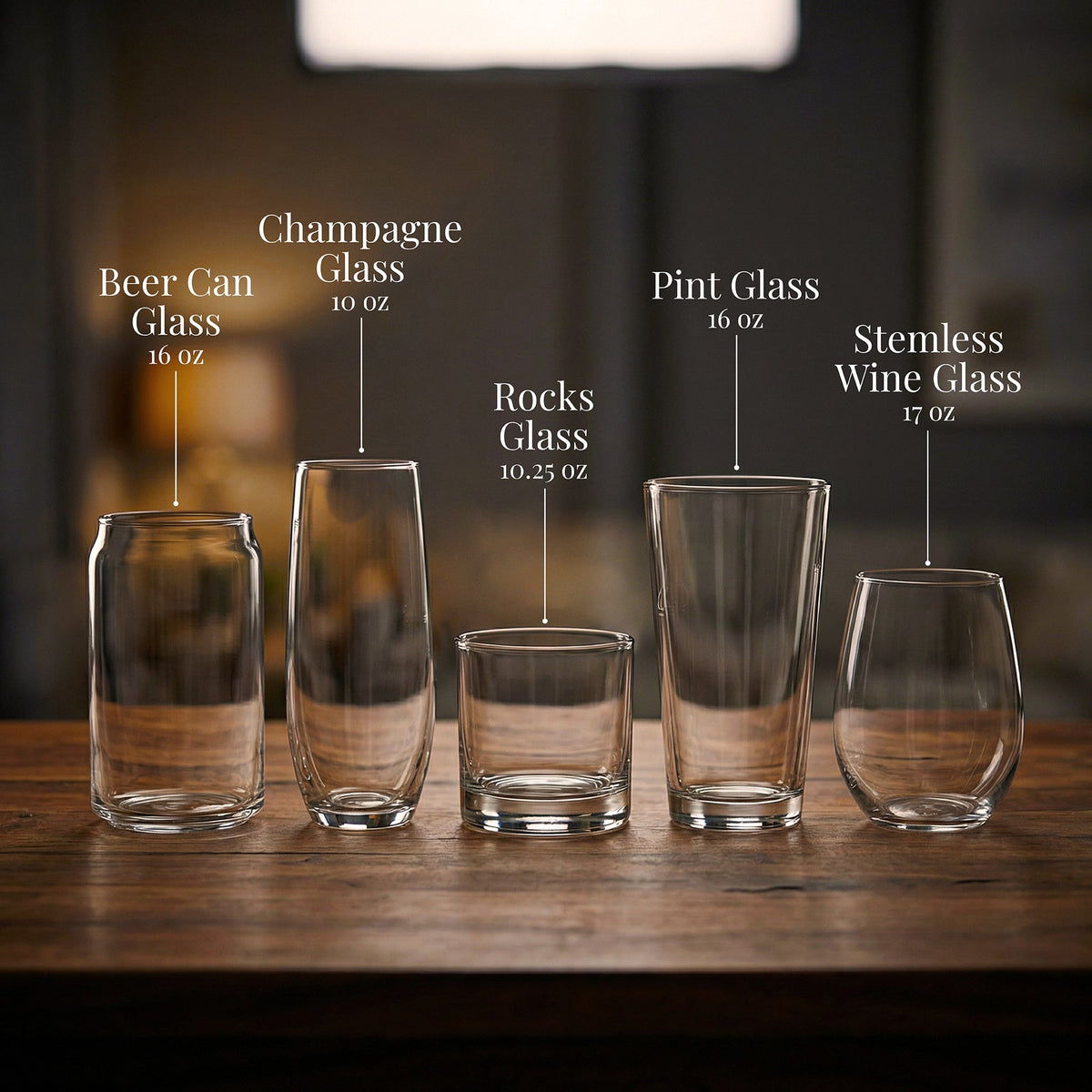 Custom GPS Coordinates Laser Engraved Glasses - Personalized Gift
