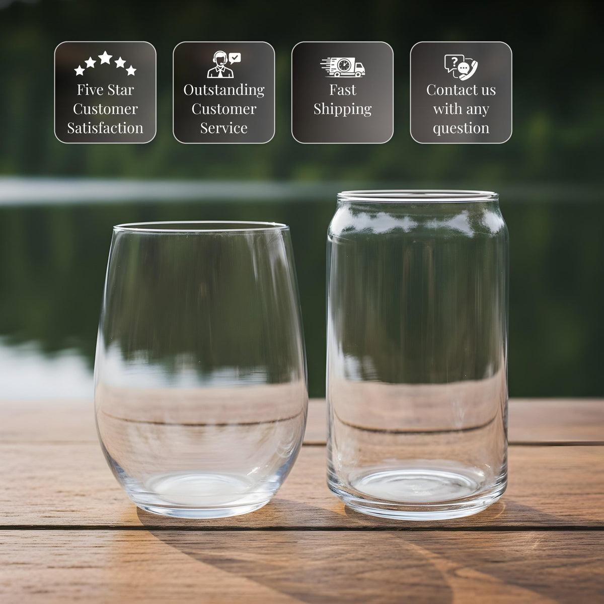 Custom GPS Coordinates Laser Engraved Glasses - Personalized Gift