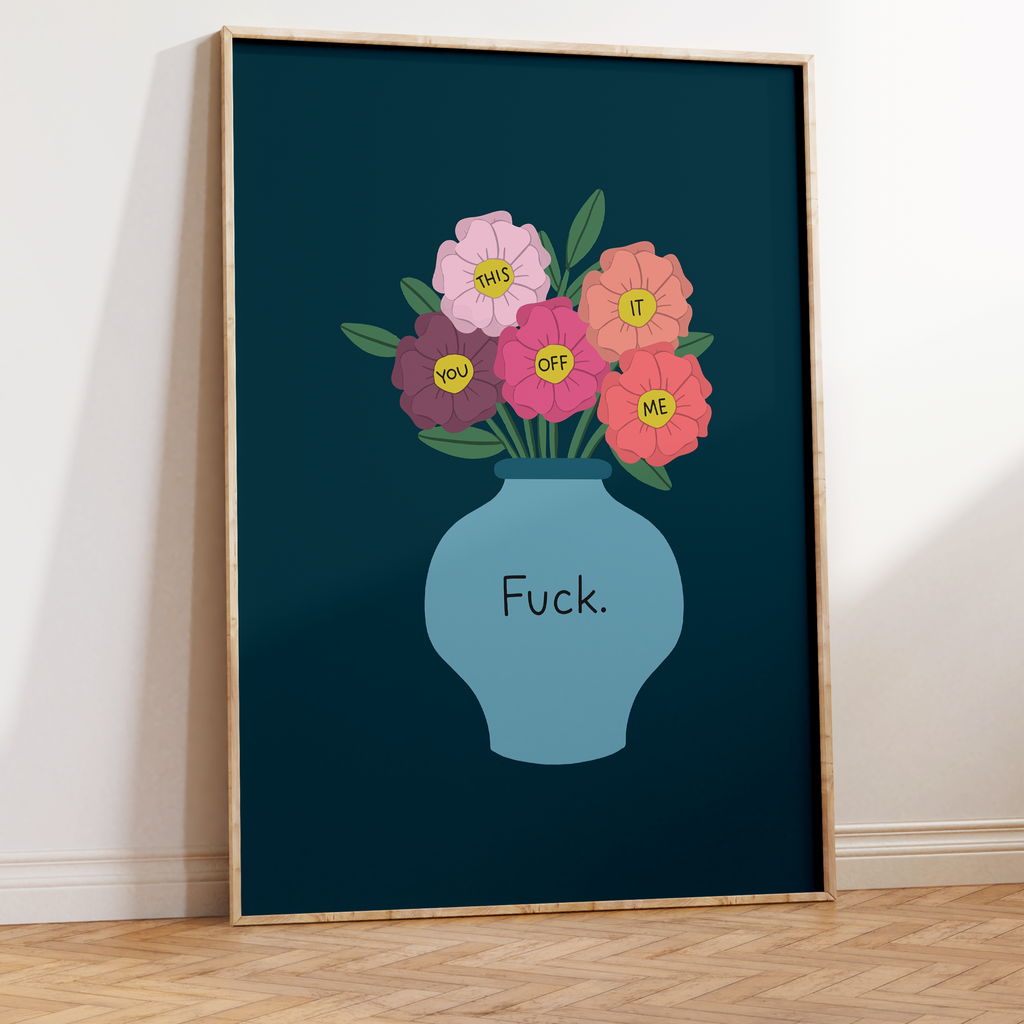 Fuck Bouquet Unframed Art Print
