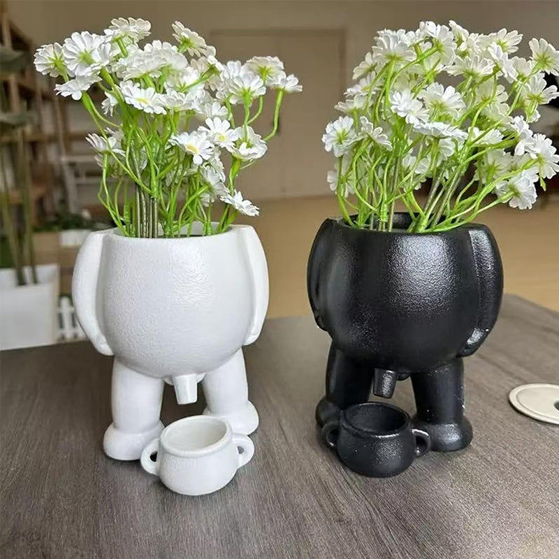 Funny Peeing Vase Planter: A Whimsical Decor Piece for Your Home or Garden. Ideal for Succulents and Makes a Great Novelty Gift!