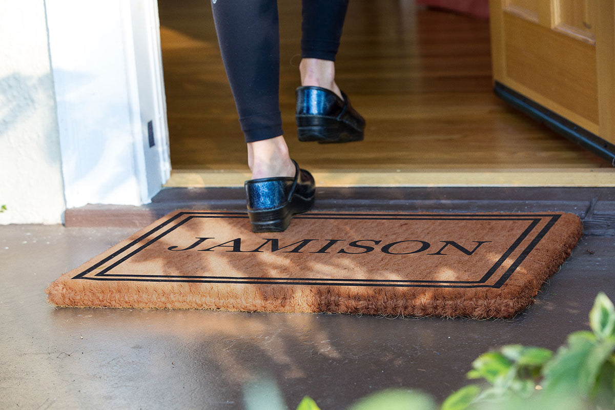 Double Border Personalized Doormats