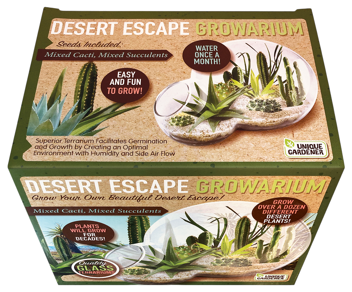 Desert Escape Growarium Succulent and Cacti Seed Terrarium Kit