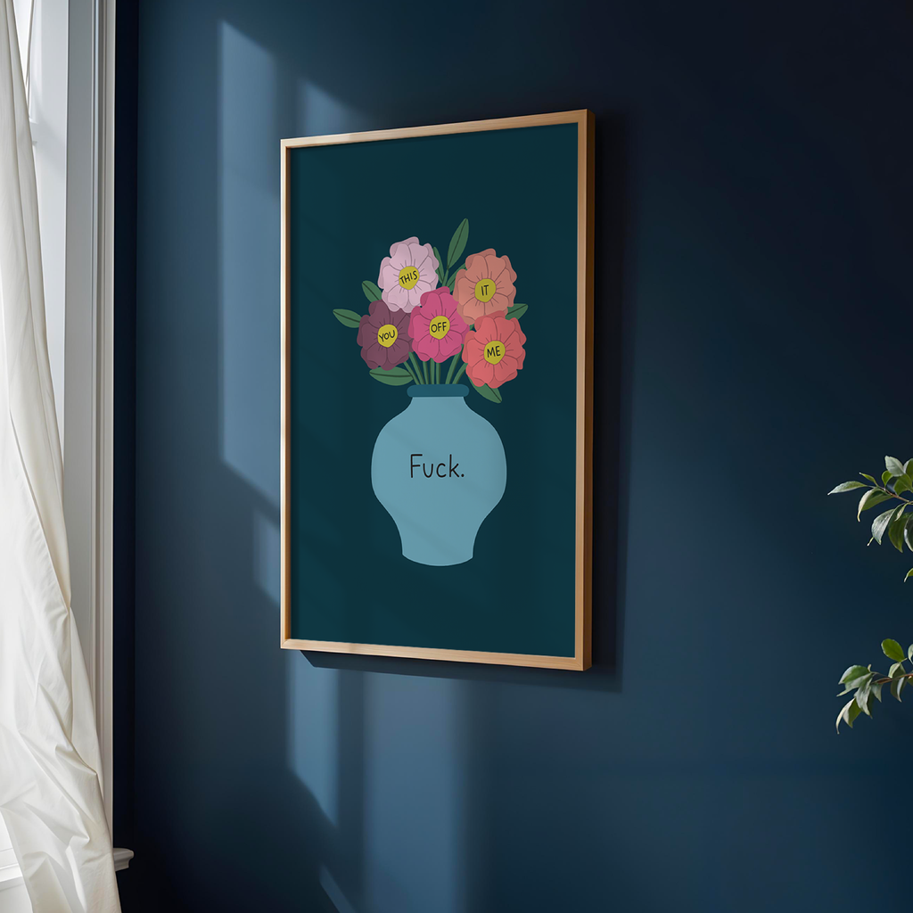 Fuck Bouquet Unframed Art Print