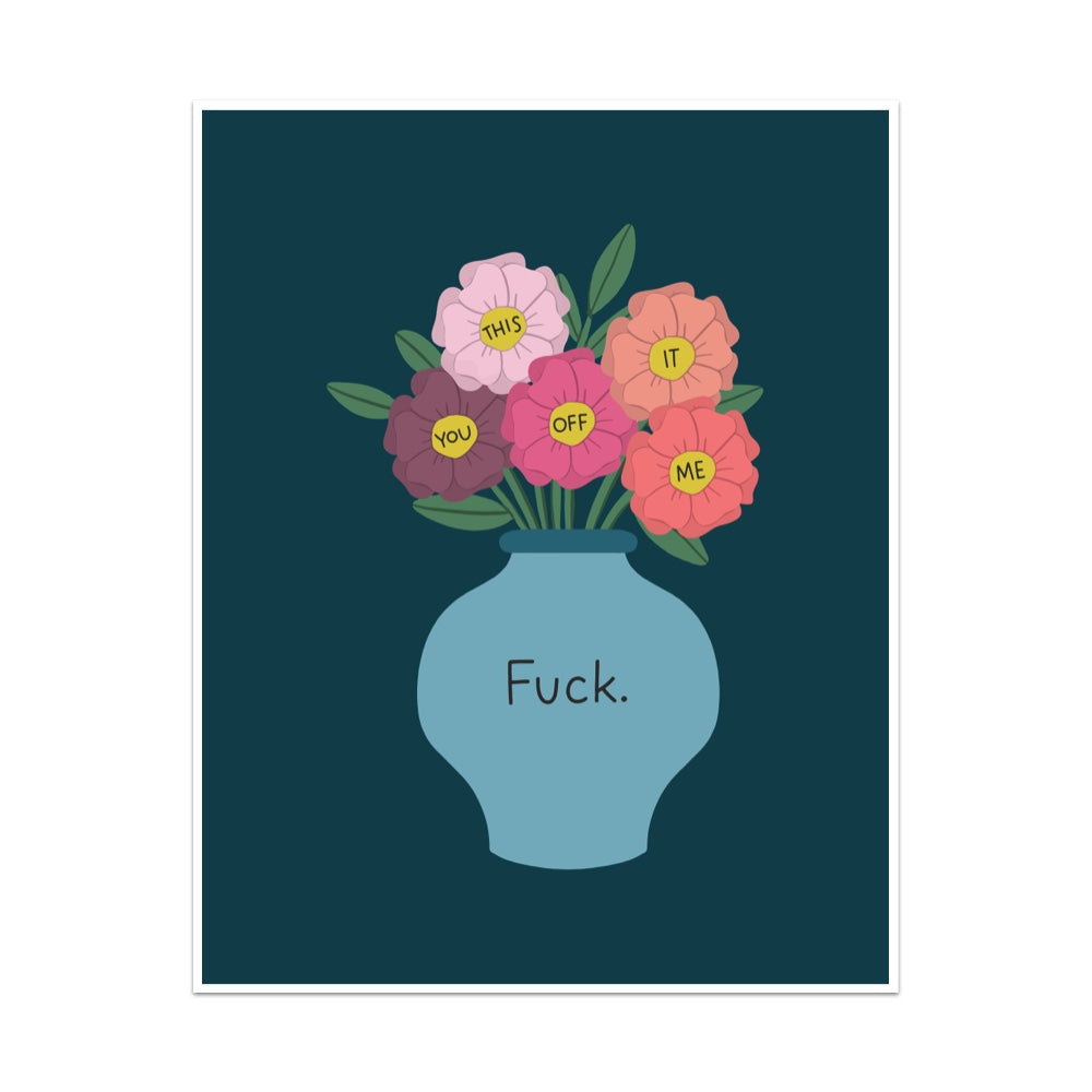 Fuck Bouquet Unframed Art Print