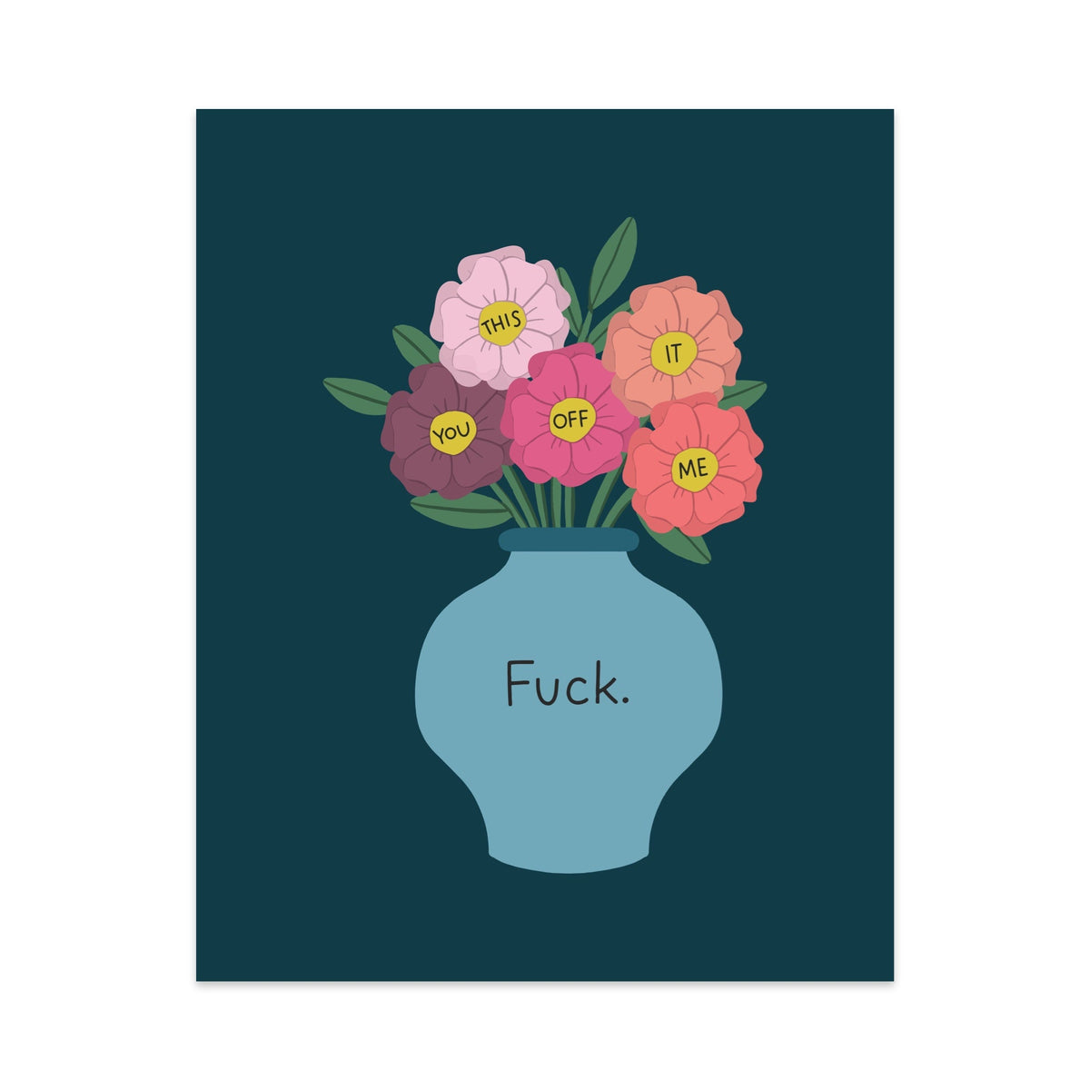 Fuck Bouquet Unframed Art Print