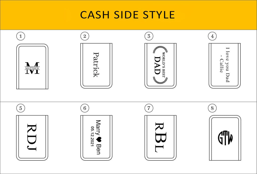 Custom Engraved Money Clip Card Holder