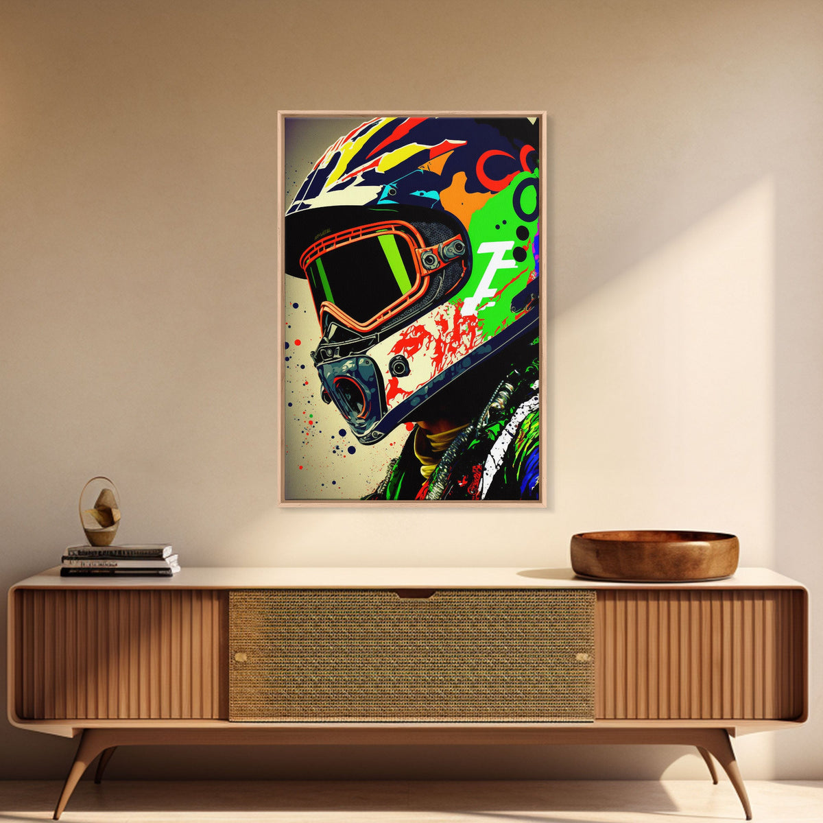 Motorcycle wall art framed print, Motorcycle poster print, MotoGP art, Motorcycle gifts, Motorcycle gift, Biker gift ready to hang print