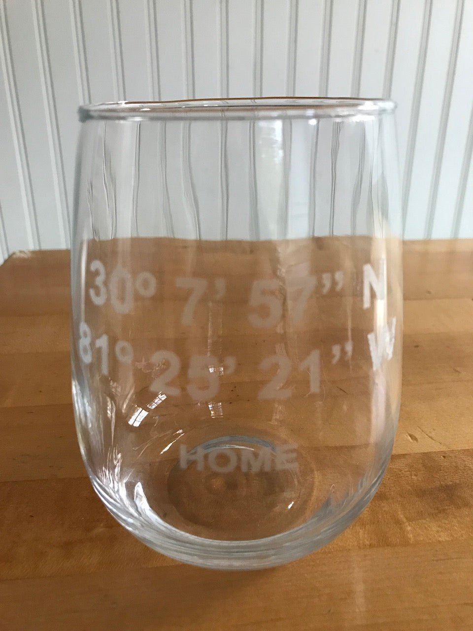 Custom GPS Coordinates Laser Engraved Glasses - Personalized Gift