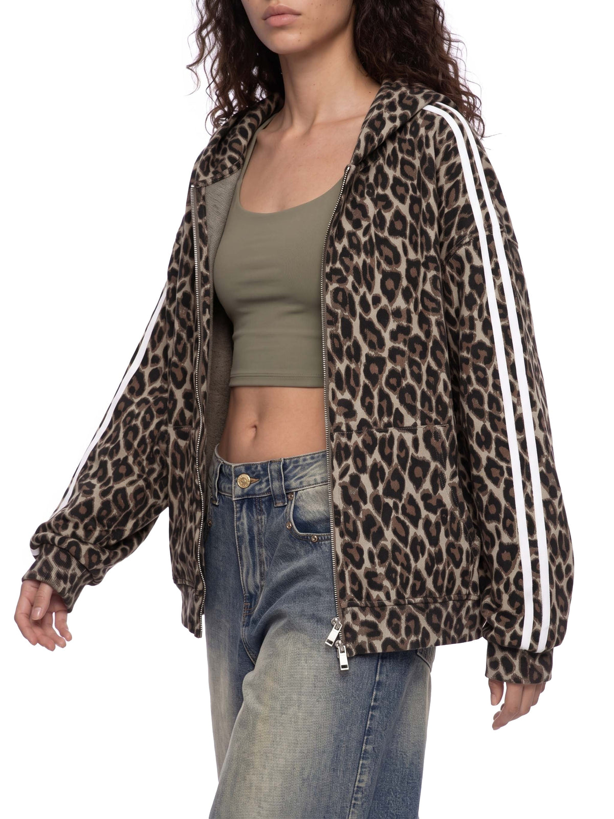OUI OUI Leopard Street Style Hoodie Jacket