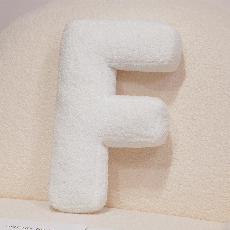 Kawaii English Letter Plush Pillow – Soft Stuffed Alphabet Sofa Cushion & Kids Learning Toy (A–Z + Heart)