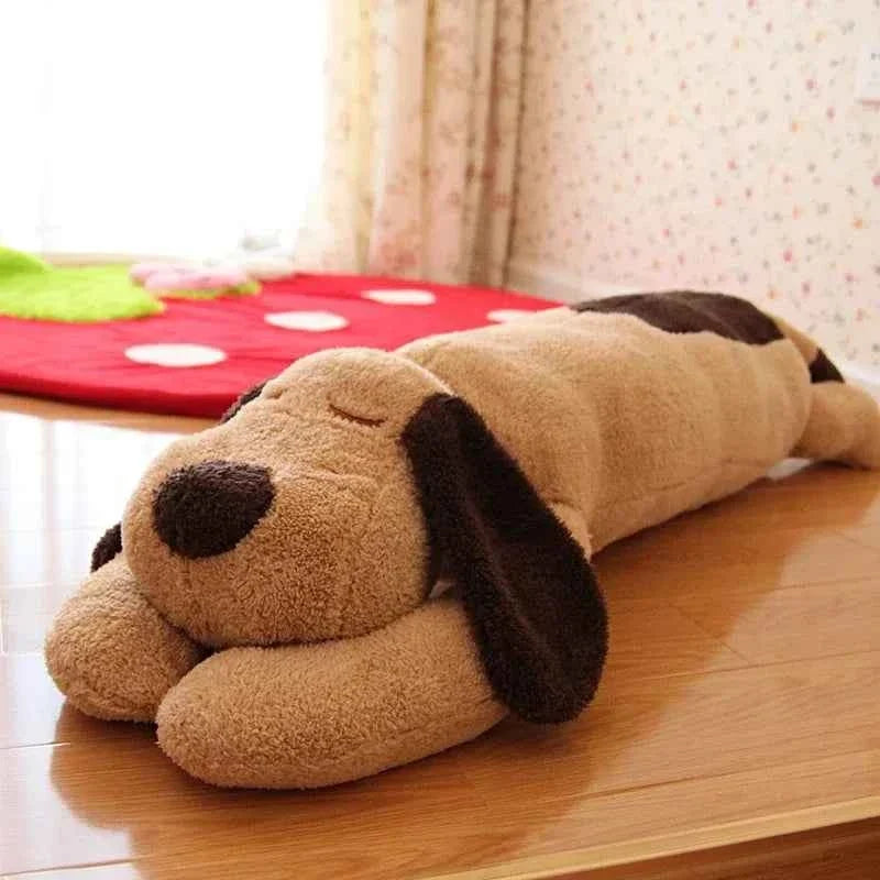 Giant Sleeping Dog Plush Toy (35.4-55.1 in) - Soft Puppy Cartoon Pillow & Cushion Gift