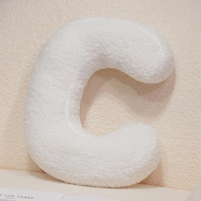 Kawaii English Letter Plush Pillow – Soft Stuffed Alphabet Sofa Cushion & Kids Learning Toy (A–Z + Heart)