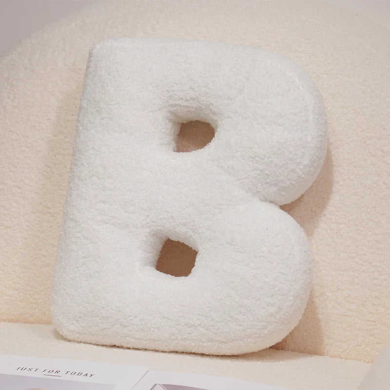 Kawaii English Letter Plush Pillow – Soft Stuffed Alphabet Sofa Cushion & Kids Learning Toy (A–Z + Heart)