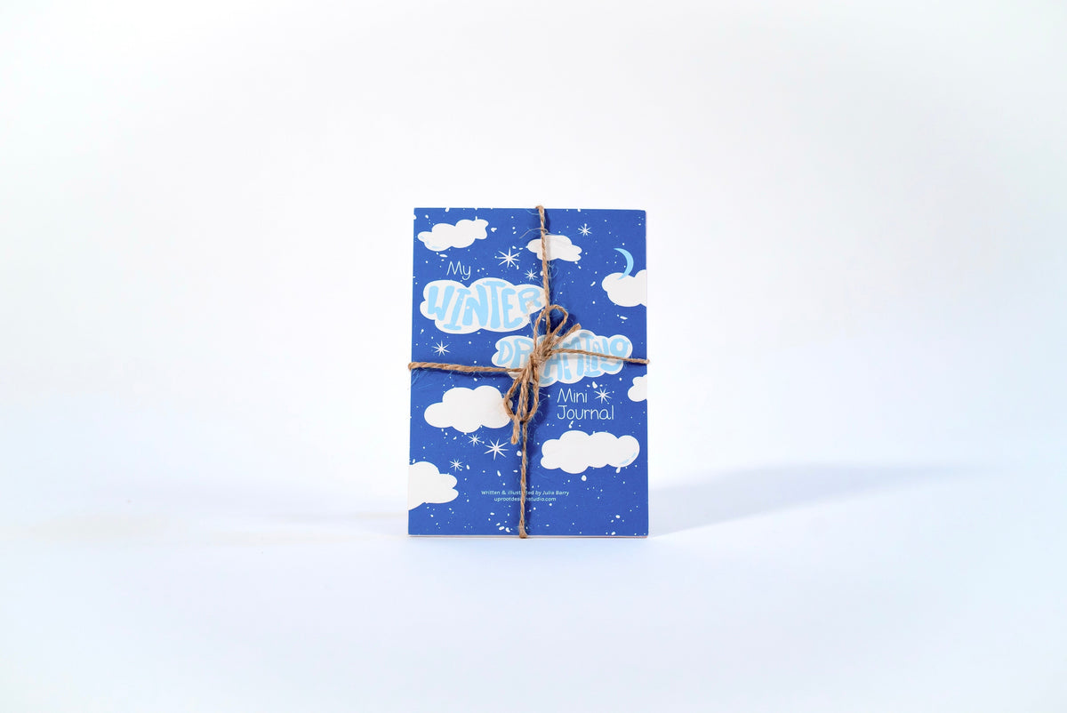 "Homey Hideaway" Gift Box: Floral Tea, Honey, Candle, Cards, Sticker, Meditations, Mini Journal, Embroidery Kit (Winter Dreaming)