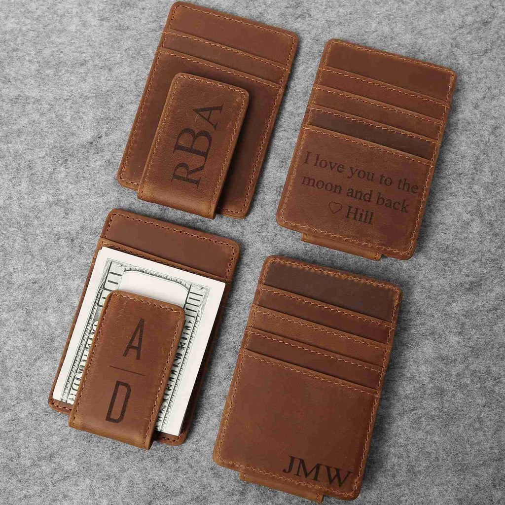Custom Engraved Money Clip Card Holder
