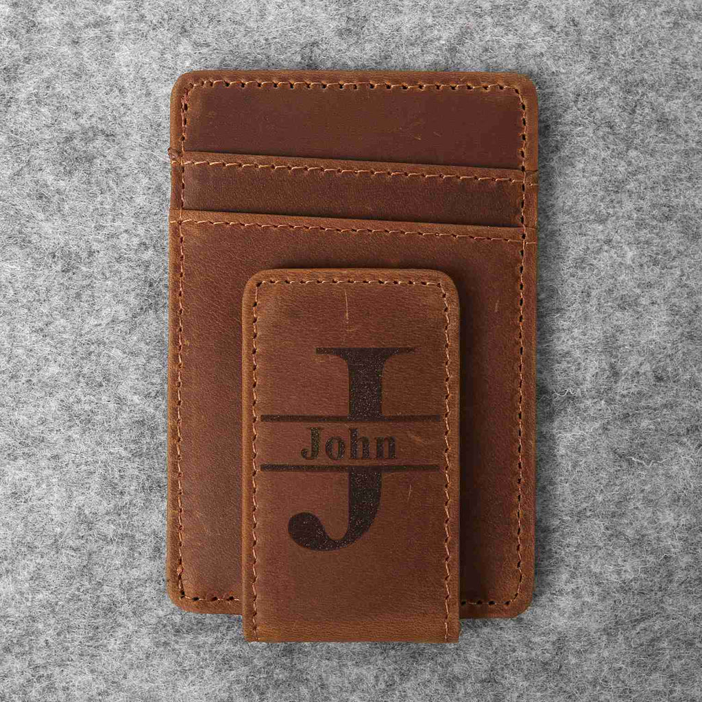 Custom Engraved Money Clip Card Holder