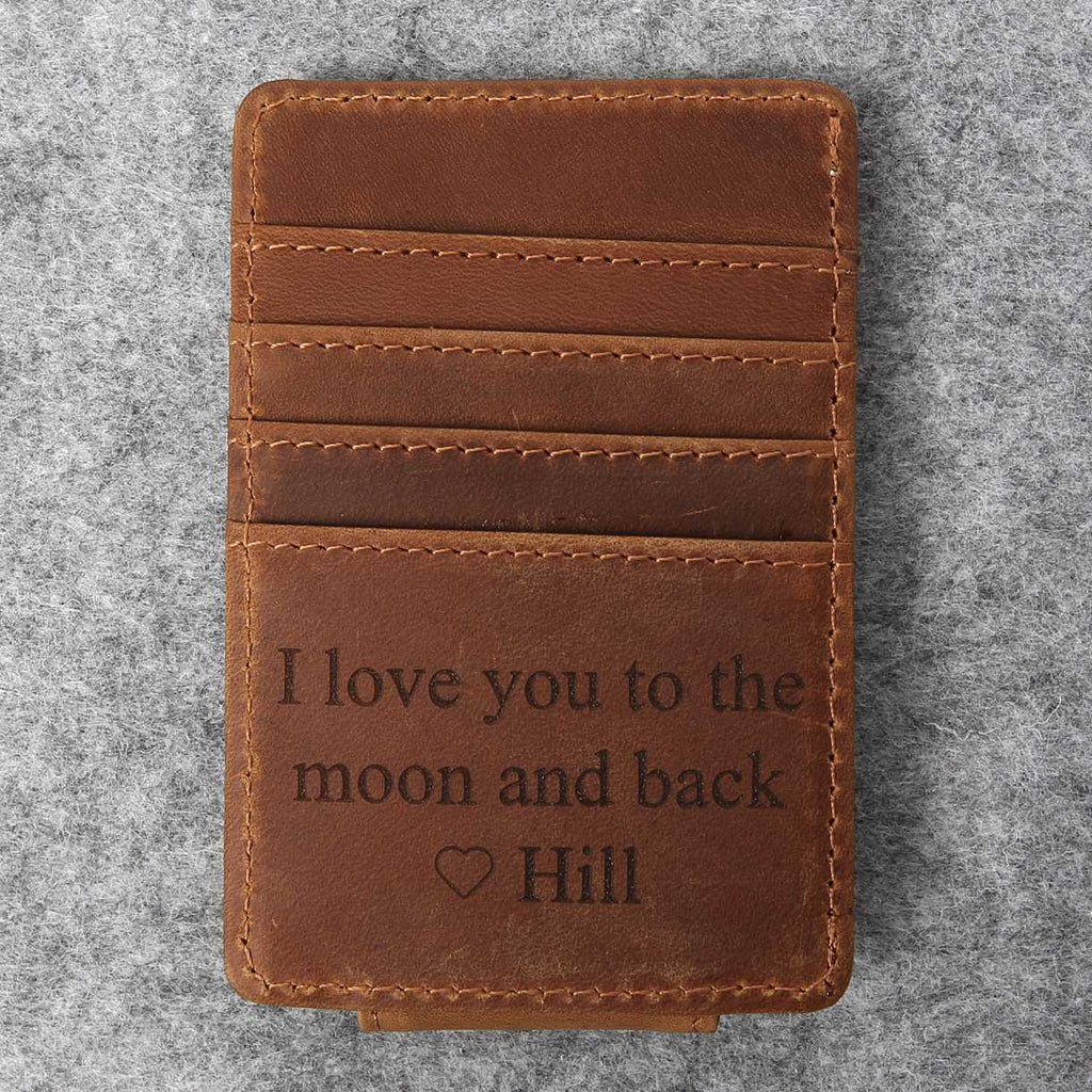 Custom Engraved Money Clip Card Holder