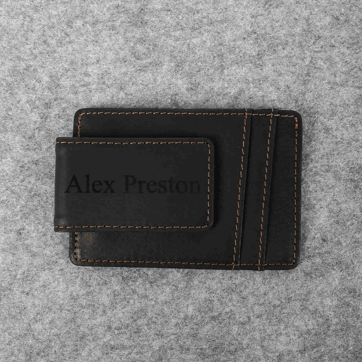 Custom Engraved Money Clip Card Holder