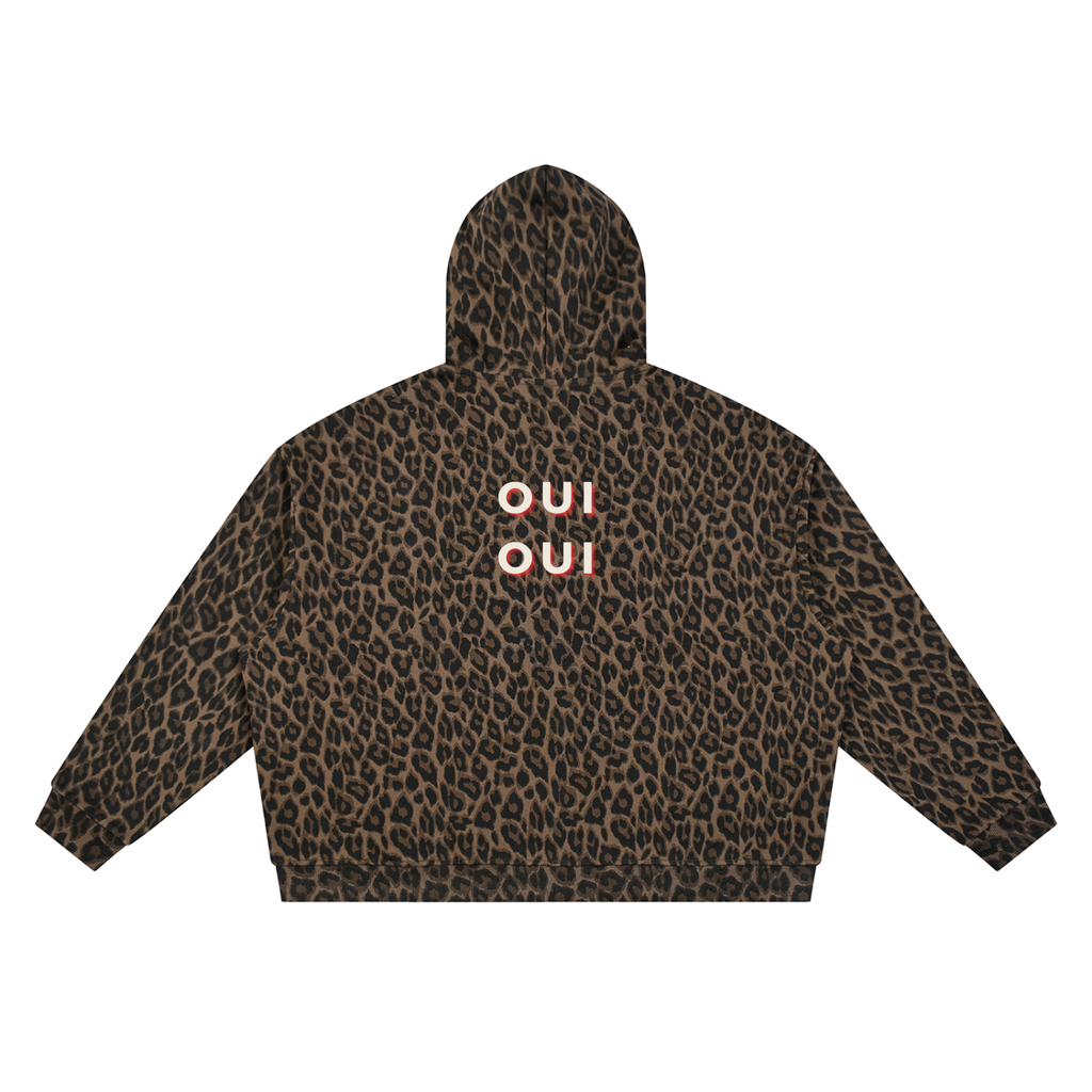 OUI OUI Leopard Street Style Hoodie Jacket