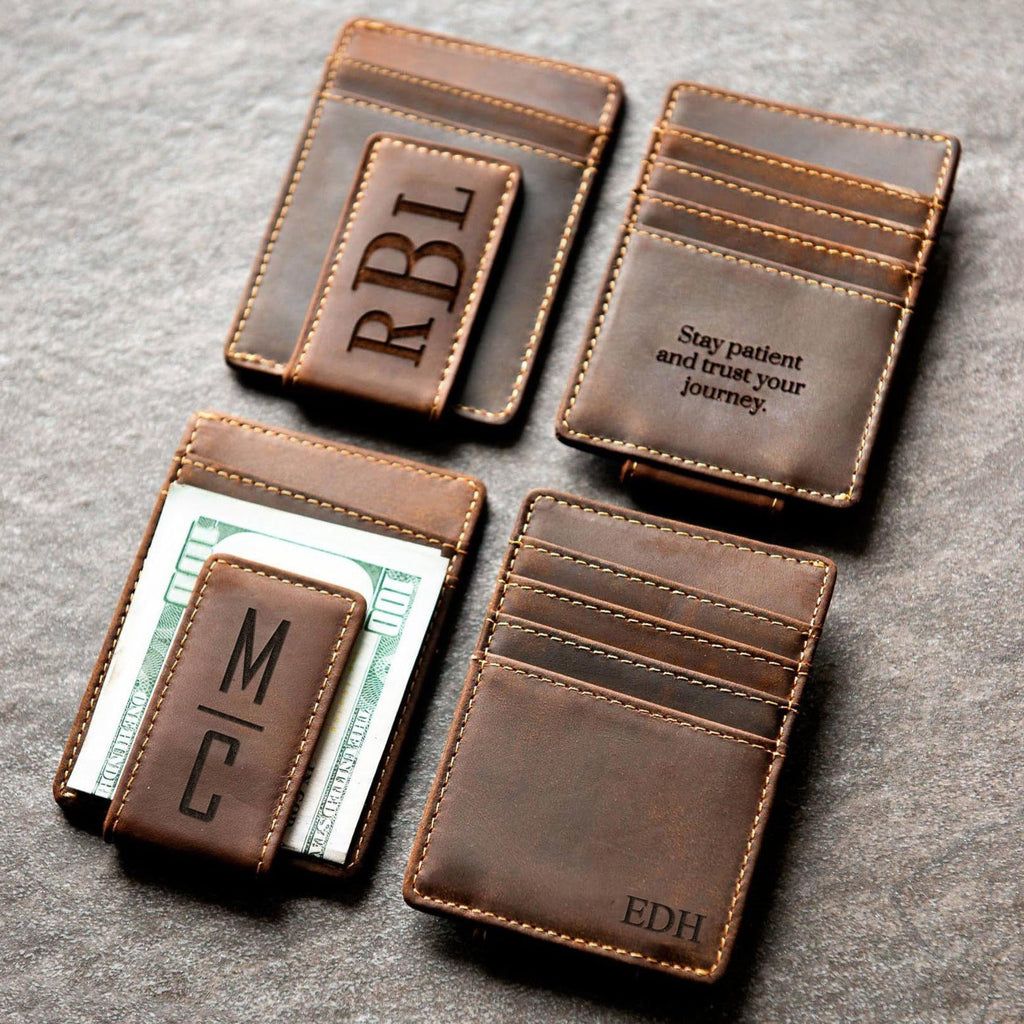 Custom Engraved Money Clip Card Holder