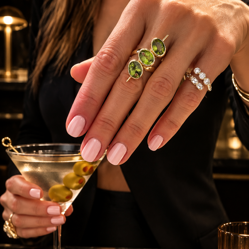Peridot Ring Moody Bar Background