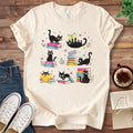 Colorful Cats and Books T-Shirt