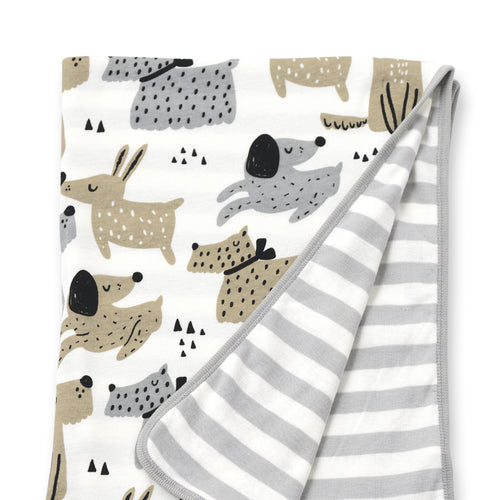 Baby Boy Puppy Dogs Cotton Stroller Blanket – Soft Newborn Gift